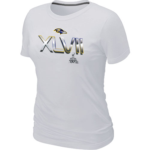 Baltimore Ravens Women's 2012 Super Bowl XLVII On Our Way NFL T-Shirt - White